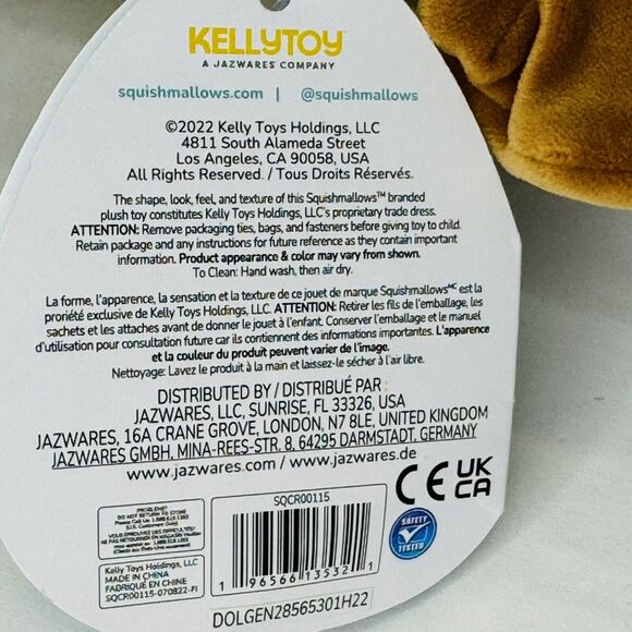 Squishmallow Griz the Bulldog Tan Brown 7" NEW - Picture 10 of 12